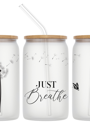Just Breathe 16oz Libbey Glass Tumbler