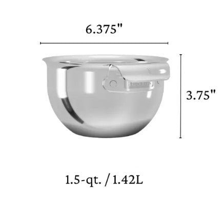 1.5 qt Stainless Steel Mixing Bowl