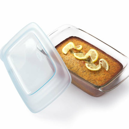 1.6 qt Loaf Glass Baking Dish w/ Lid