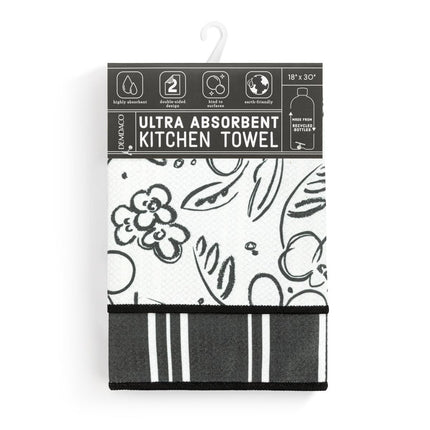 Modern Floral Absorbent 2Sided Towel