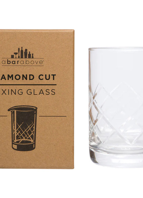 Diamond Cut Cocktail Mixing Glass