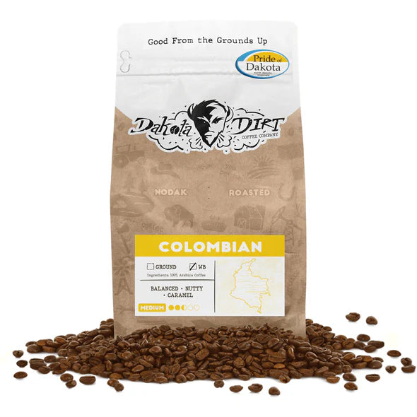 Colombian Medium Roast Whole Coffee Beans 12oz.