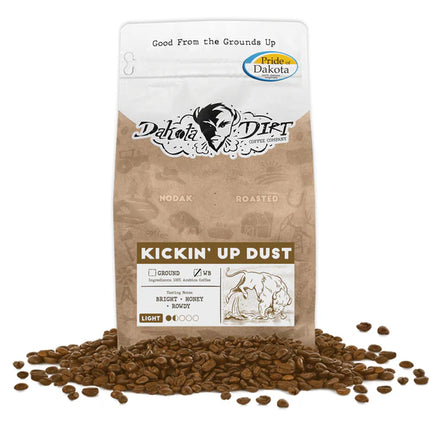 Kickin' Up Dust Light Roast Whole Coffee Beans 12oz.