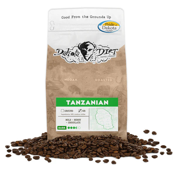 Single Origins Tanzanian Dark Roast Whole Coffee Beans 12oz