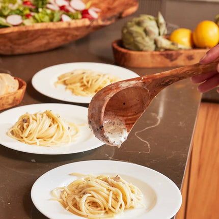 Italian Olivewood Soup and Pasta Ladle