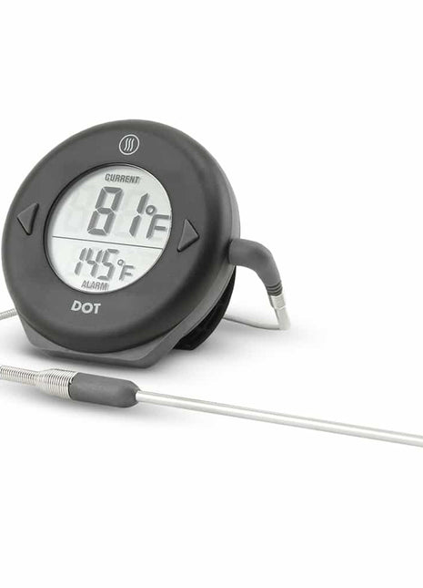 Dot Simple Alarm Thermometer Black