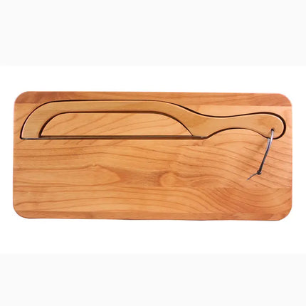 Alder Bread Knife Board and Bread Slicer (Right Handed)