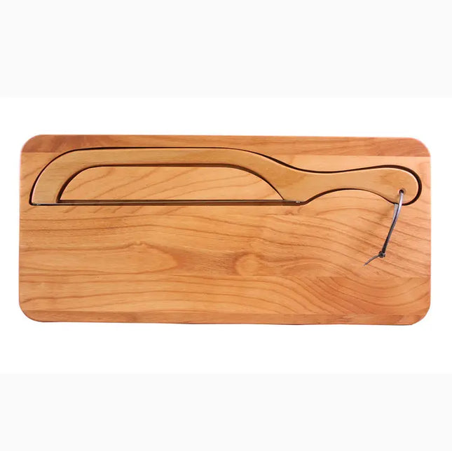 Alder Bread Knife Board and Bread Slicer (Right Handed)