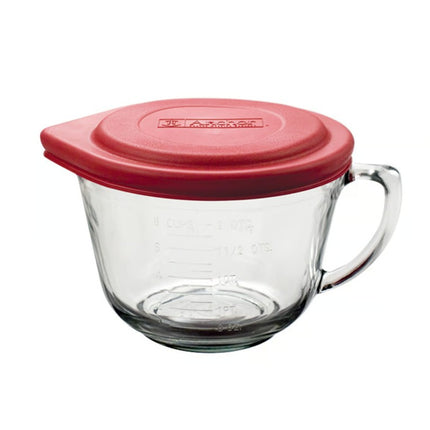 2 Quart Batter Bowl w/ Red Lid
