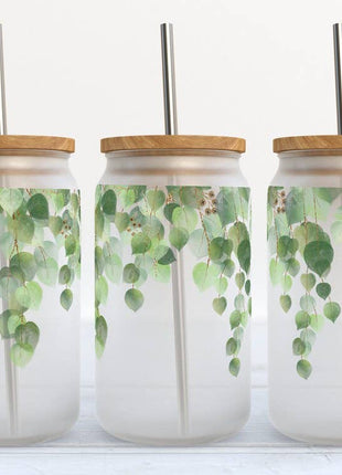 Eucalyptus 16oz Libbey Glass Frosted Tumbler