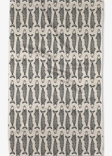 Geometry Tea Towel Fish Friends