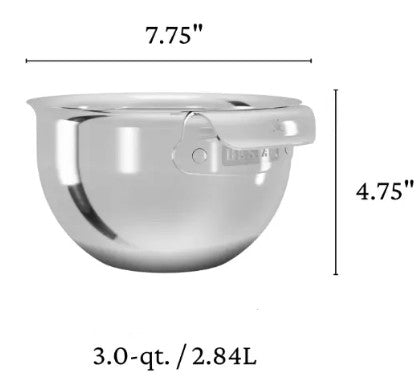 3 qt Stainless Steel Mixing Bowl