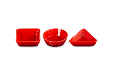 Tapas Dishes Set of 3 Cerise