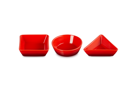 Tapas Dishes Set of 3 Cerise