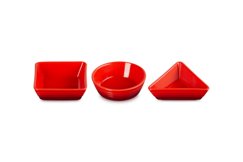 Tapas Dishes Set of 3 Cerise