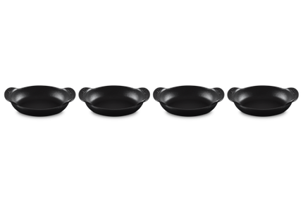 Mini Oval Baker 1/3 Qt Set of 4 Matte Black