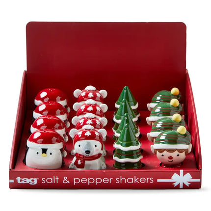 Christmas Holiday Cheer Salt & Pepper Shakers