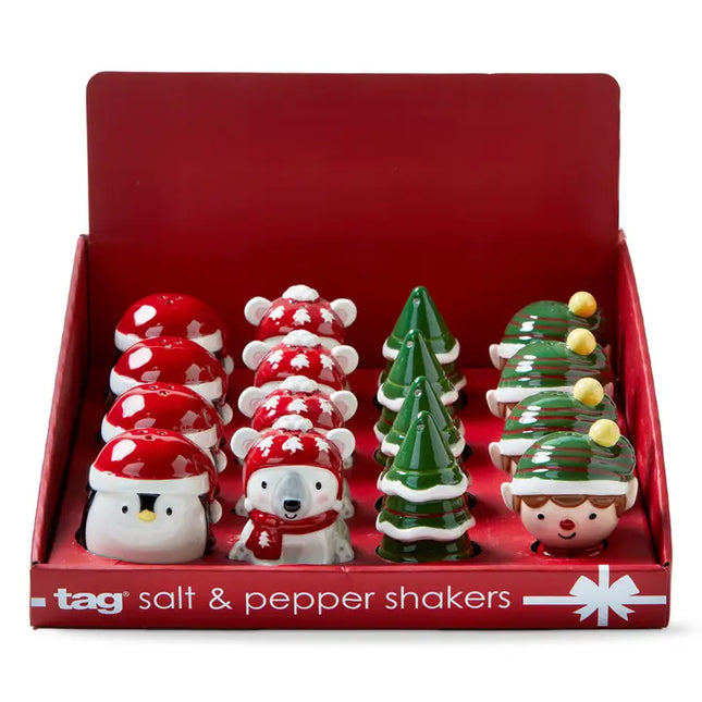 Christmas Holiday Cheer Salt & Pepper Shakers