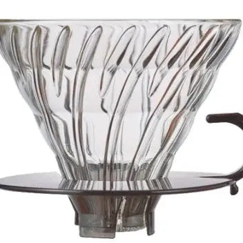 Hario V60 Glass Dripper 02 (Round Base) Clear Black