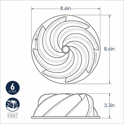 6 Cup Heritage Bundt Pan