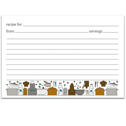 Recipe Cards - 25 4 X 6 Kitchen Tools