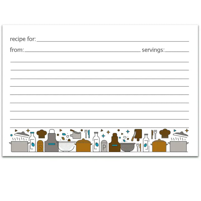 Recipe Cards - 25 4 X 6 Kitchen Tools