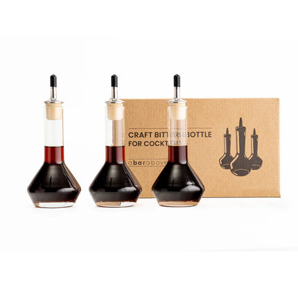 Glass Bitters Bottle 3pk 3.4oz