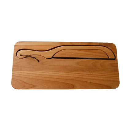 Alder Bread Knife Board and Bread Slicer (Left Handed)