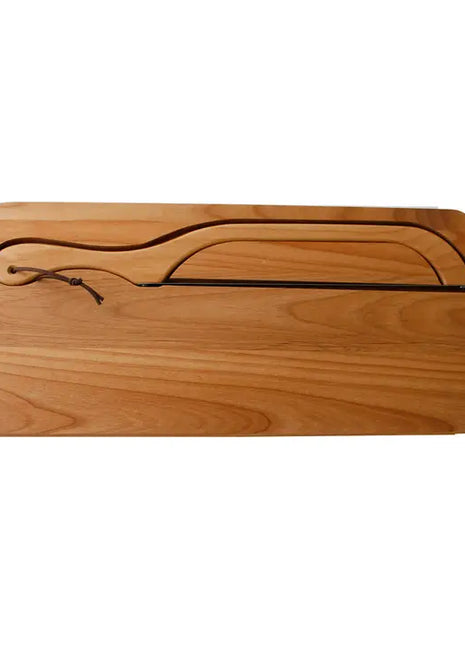 Alder Bread Knife Board and Bread Slicer (Left Handed)
