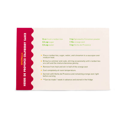 Spicewalla Herbs de Provence Cranberry Sauce Recipe Card