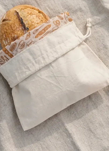 Bees Wrap Reusable Beeswax Lined Artisan Bread Bag