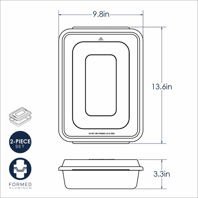 9x13 Rectangular Cake Pan w/lid