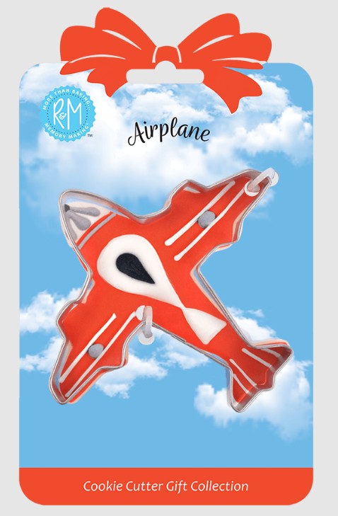 Airplane Cookie Cutter 4" Carded