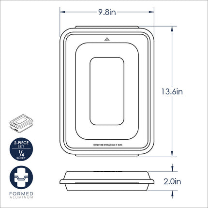Baker Quarter Sheet w/lid