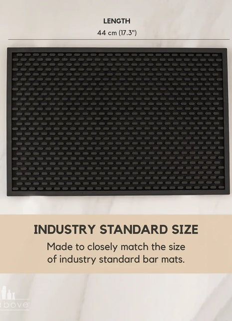 Silicone Bar Mat 12x18 Black