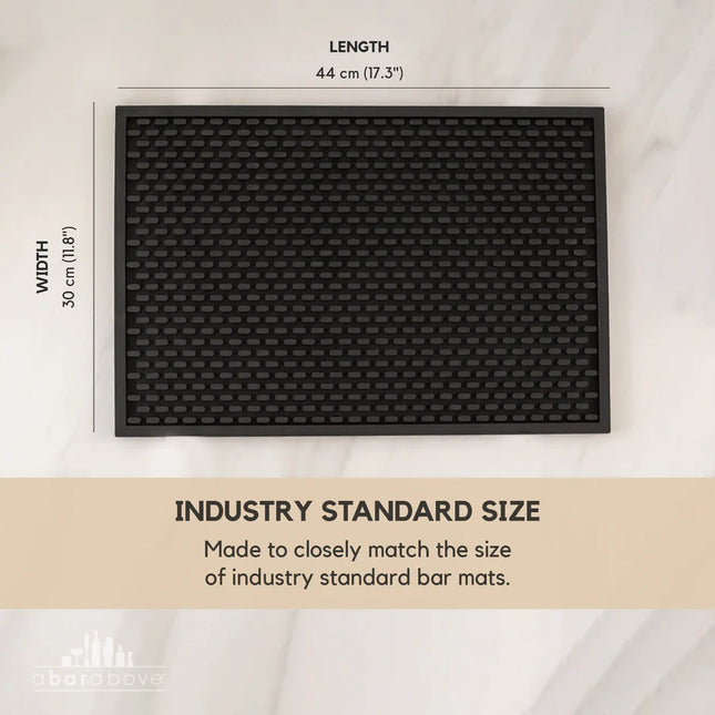 Silicone Bar Mat 12x18 Black