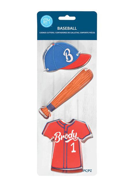 Baseball 3 Pc Cookie Cutter Set