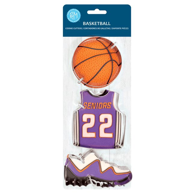 Basketball 3 Pc Cookie Cutter Set