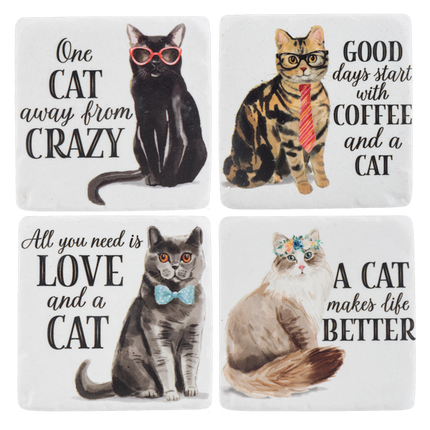Cat Coaster 4 Pc. Set