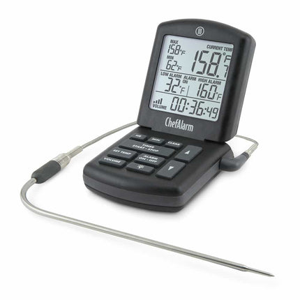 Chefalarm Cooking Alarm Thermometer and Timer Black
