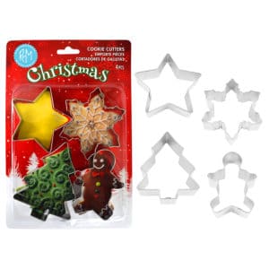Christmas Cookie Cutters set 4 pc SS