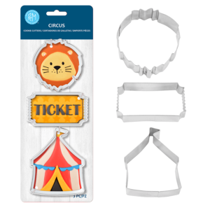Circus 3 Pc Cookie Cutter Set