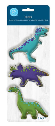 Dino 3 Pc Cookie Cutter Carded Set