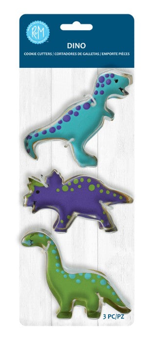 Dino 3 Pc Cookie Cutter Carded Set