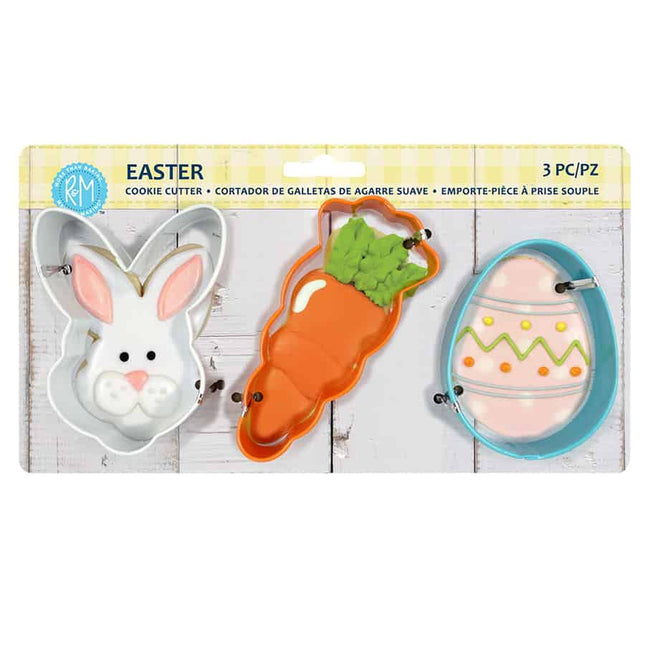 Easter 3 Pc Color Cookie Cutter Carded Set