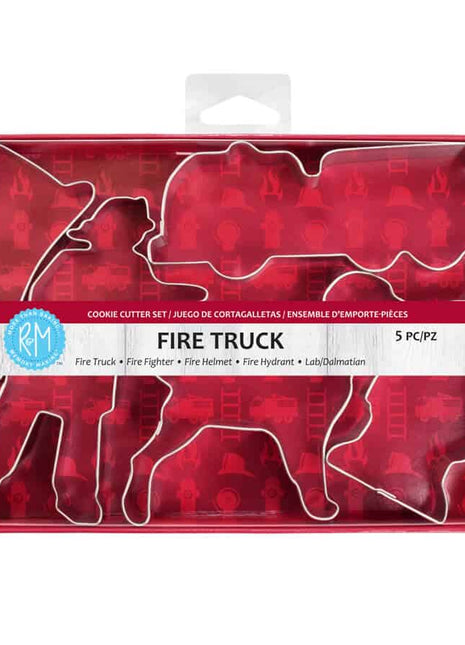 Fire Truck 5 Pc Cookie Cutter Set