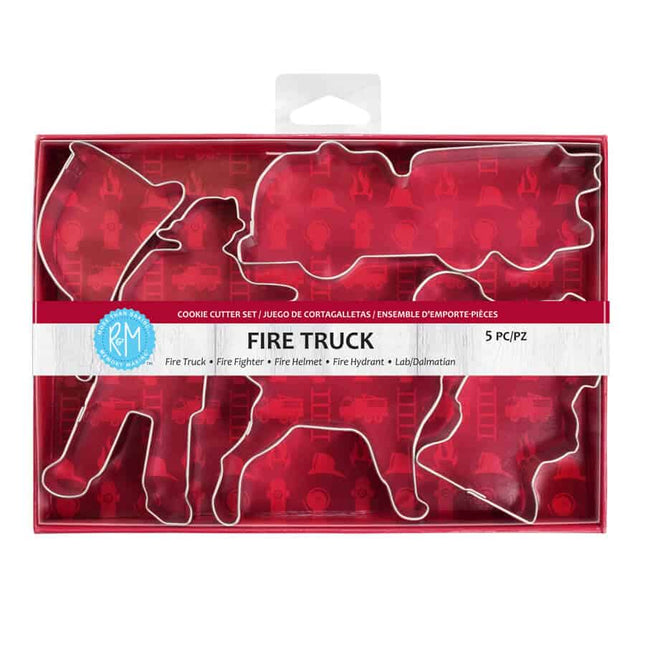 Fire Truck 5 Pc Cookie Cutter Set