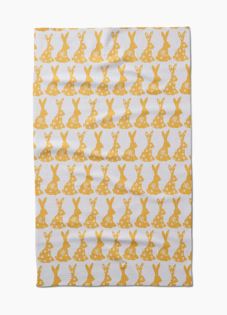Geometry Tea Towel Floral Spring Bunny
