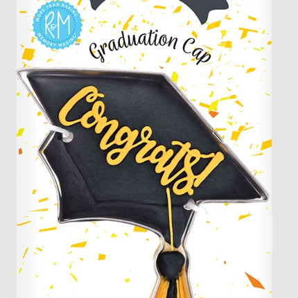 Graduation Cap Cookie Cutter 4.5" Carded