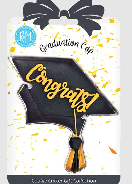Graduation Cap Cookie Cutter 4.5" Carded
